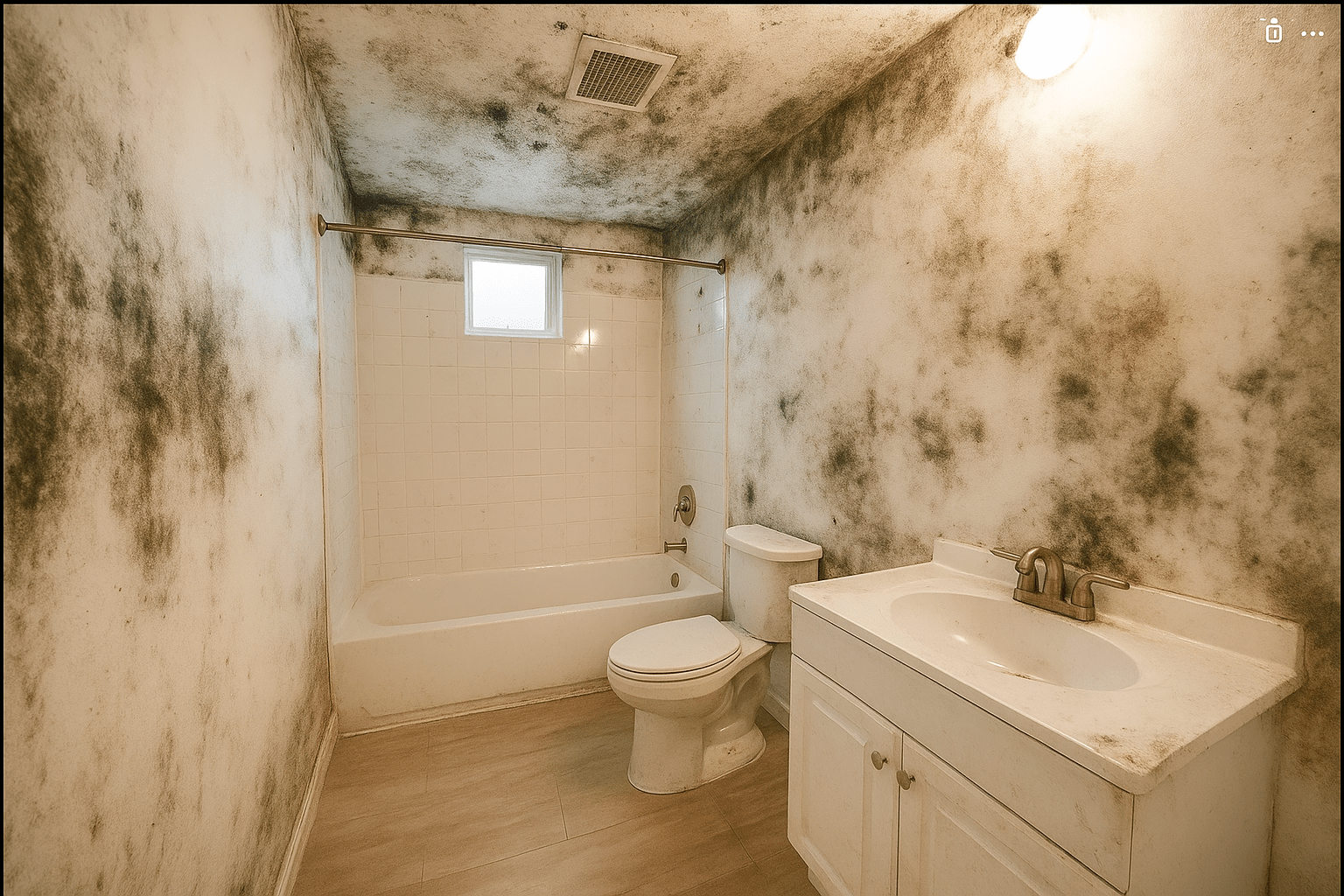 Before professional mold remediation