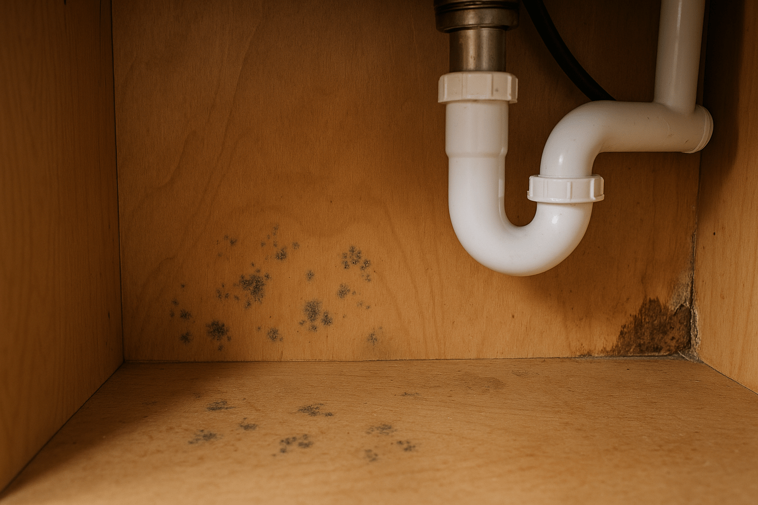 Before mold remediation - heavy mold growth